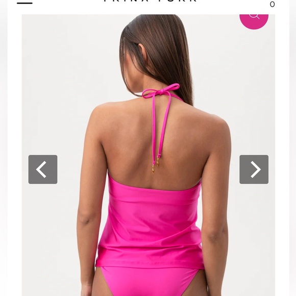 TRINA TURK WOMEN'S MONACO RING‎ HALTER TANKINI SWIM TOP - Picture 3 of 12